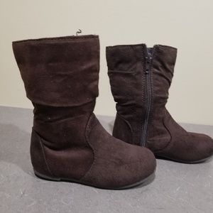 Dark Brown Toddler Girl Boots